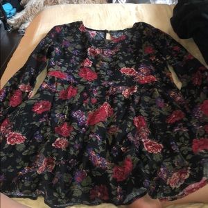 Floral, forever 21 babydoll dress, shirt dress